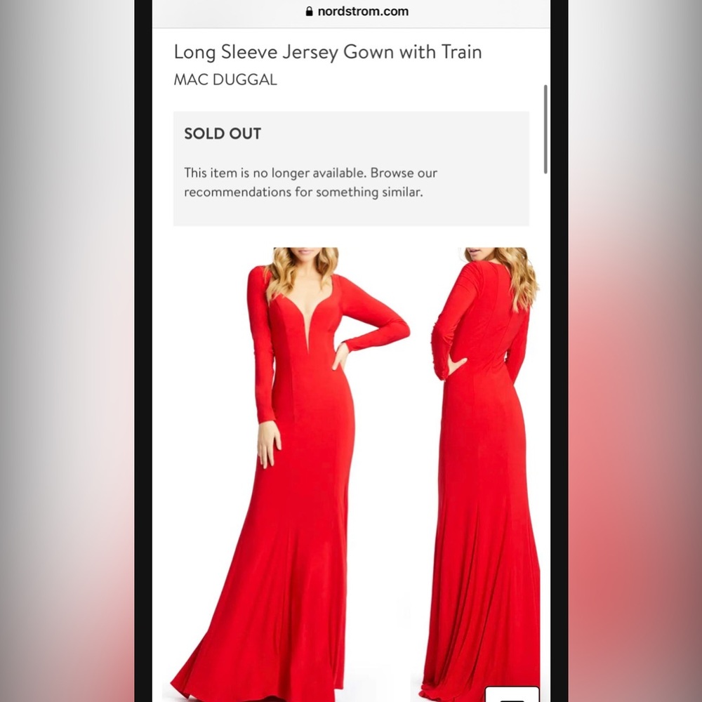 Mac Duggal Red Gown